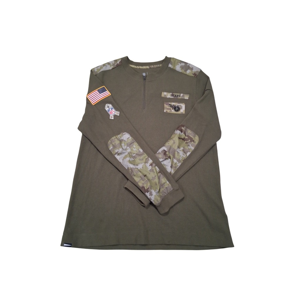 Nike‎ Tennessee Titans Salute to Service Quarter Zip Thermal Mens Large Camo